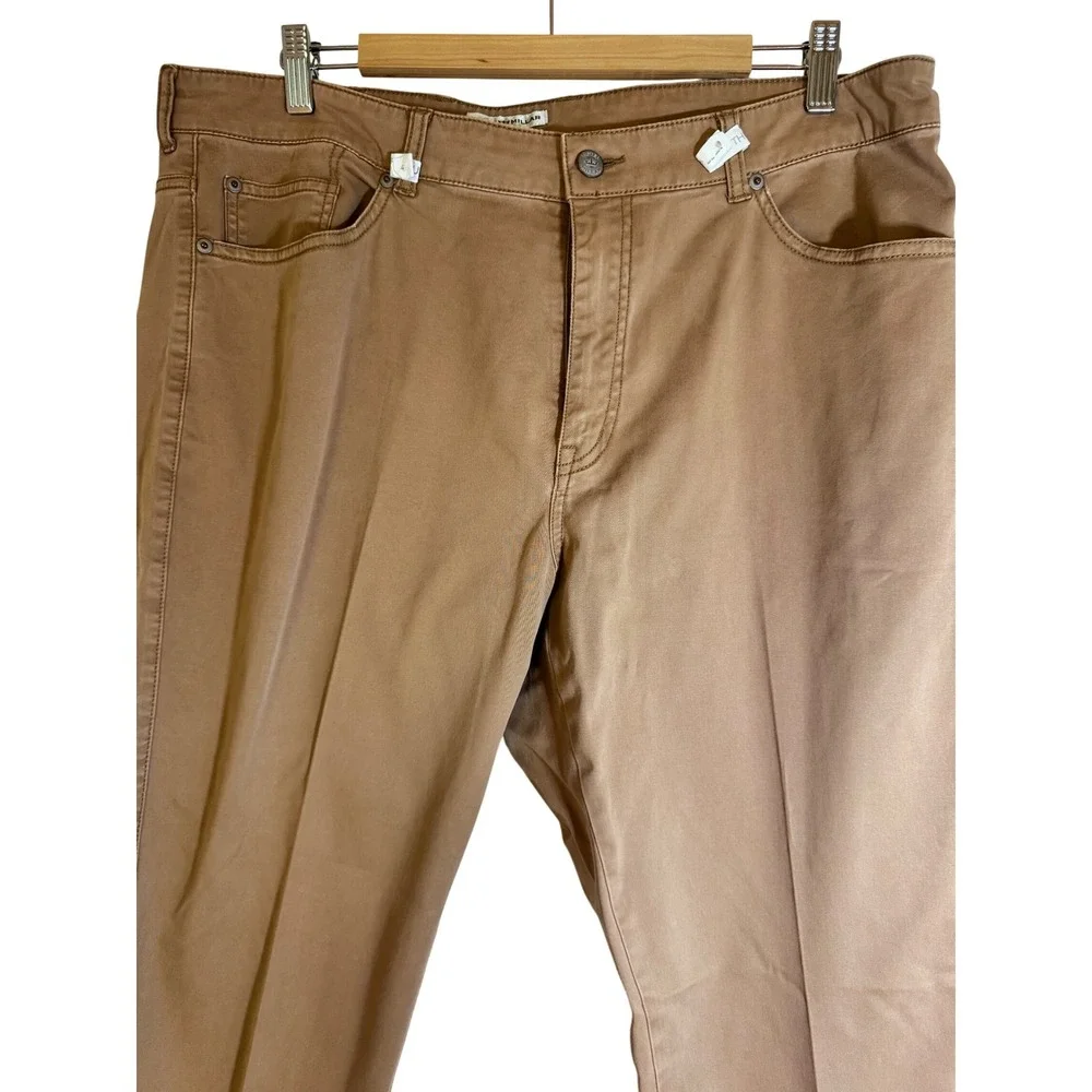 Peter Millar Men's Tan Sateen Stretch Five-Pocket‎ Pant Size 38